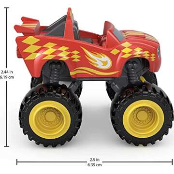 Fisher-Price Blaze and The Monster Machines Diecast Toys, Racers 4 Pack of Push-Along Metal Vehicles for Pretend Play Preschool Kids Ages 3+ Years (Amazon Exclusive)