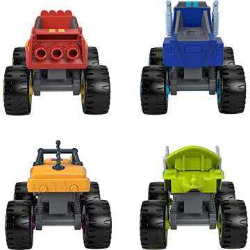 Fisher-Price Blaze and The Monster Machines Diecast Toys, Racers 4 Pack of Push-Along Metal Vehicles for Pretend Play Preschool Kids Ages 3+ Years (Amazon Exclusive)