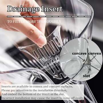 MOTEERLLU Multifunctional Drain Basket with Spout, Kitchen Sink Strainer Drainage Basket Funnel for Food, Kitchen Supplies & Accessories Gadgets for Washing Vegetables & Fruits (Grey)