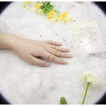 FIASASO 8 Pcs 1mm Stainless Steel Stacking Rings Knuckle Rings Plain Rings Midi Rings Comfort Fit Size 2 to 9 Rose Gold