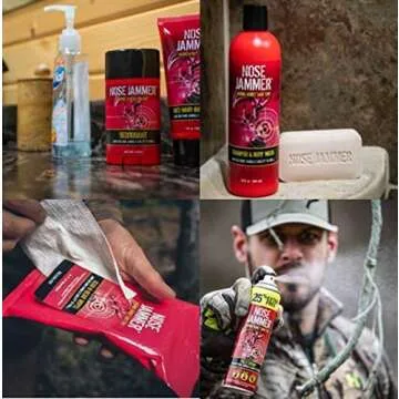 Nose Jammer Hunting Gear 4-Pack Scent Eliminator Kit