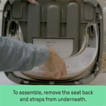 Ingenuity Baby Base 2-in-1 Booster Feeding and Floor Seat with Self-Storing Tray - Peony