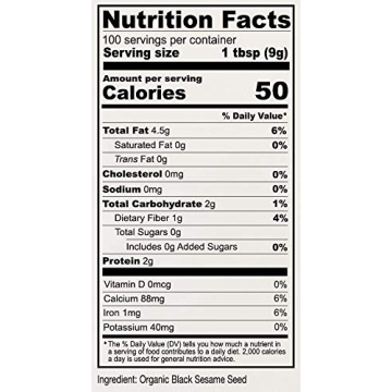 Anthony's Black Sesame Seeds - Organic, Gluten-Free, Versatile