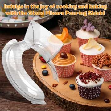 Upgraded W10616906 Pouring Shield KN1PS fit for Kitchen-Aid 4.5 5 QT Stand Mixer K45SS KSM75 KSM95 KSM150PS | Food Grade Splatter Guard Kitchen Mixer Attachment Splash Shield prime&swift
