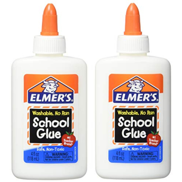 Elmer's Washable No-Run School Glue, Perfect for Crafting