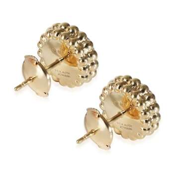 Van Cleef & Arpels, Pre-Loved, Perlee Earrings in 18k Yellow Gold 0.69 CTW, 11 mm