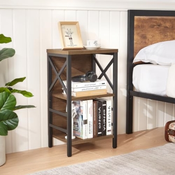 MNEETRUNG Small 3 Tier Bookcase - Stylish & Versatile