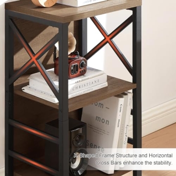 MNEETRUNG Small 3 Tier Bookcase - Stylish & Versatile