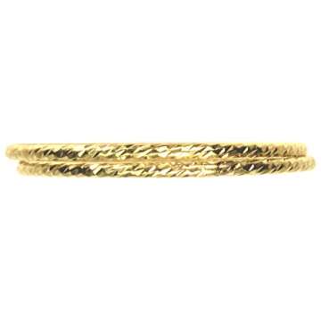 uGems 2 14K Gold Filled Sparkle Stacking Rings Size 7