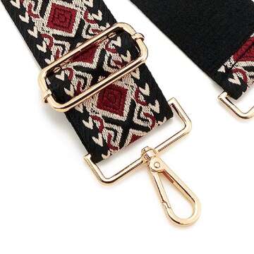 Wide Shoulder Strap Adjustable Replacement Belt Guitar Style Crossbody Bag Handbag Strap Multicolor Canvas Straps(Wide:2in)(Color56)