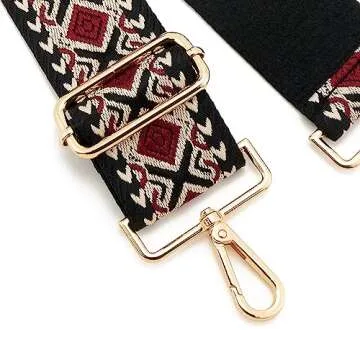 Wide Shoulder Strap Adjustable Replacement Belt Guitar Style Crossbody Bag Handbag Strap Multicolor Canvas Straps(Wide:2in)(Color56)