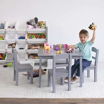 Humble Crew Kids Wooden Table Set for Arts and Crafts