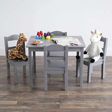 Humble Crew Kids Wooden Table Set for Arts and Crafts