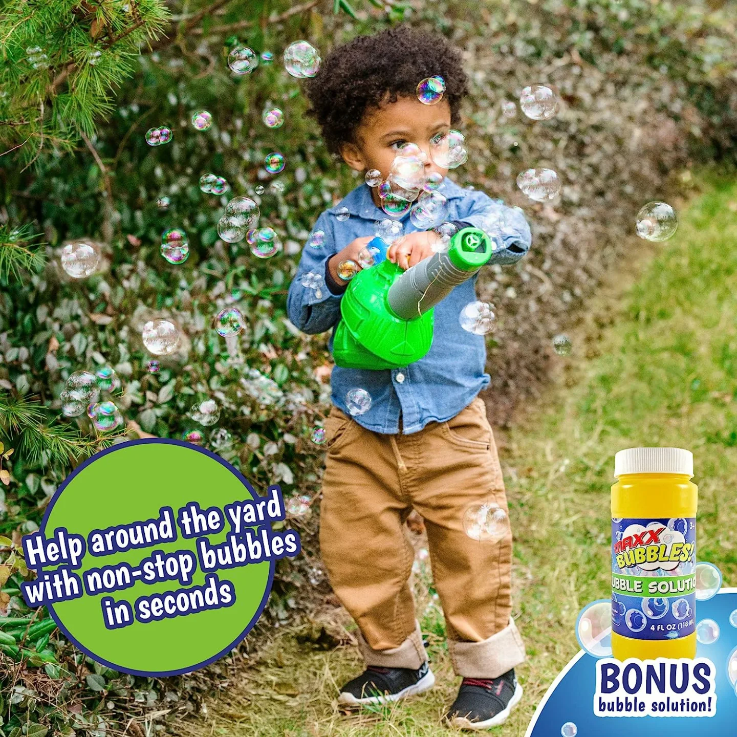 Maxx Bubbles Leaf Blower Toy with Refill Solution