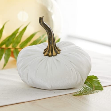 Set of 3 Elegant Velvet Pumpkins for Cozy Fall Decor