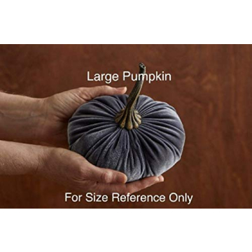 Set of 3 Elegant Velvet Pumpkins for Cozy Fall Decor