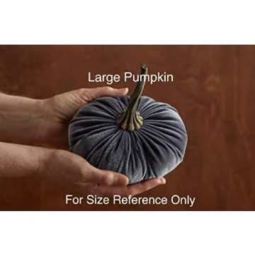 Set of 3 Elegant Velvet Pumpkins for Cozy Fall Decor