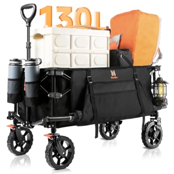 Navatiee Heavy Duty Collapsible Folding Wagon for Outdoor Use