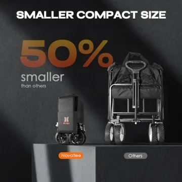 Navatiee Heavy Duty Collapsible Folding Wagon for Outdoor Use