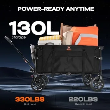 Navatiee Heavy Duty Collapsible Folding Wagon for Outdoor Use