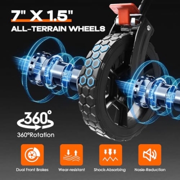 Navatiee Heavy Duty Collapsible Folding Wagon for Outdoor Use