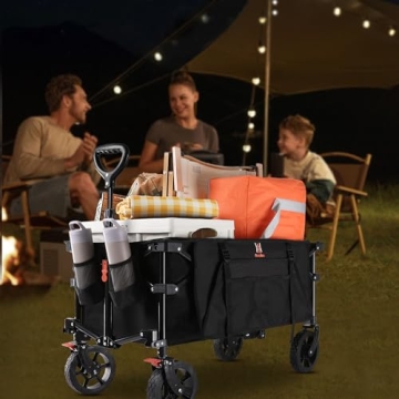 Navatiee Heavy Duty Collapsible Folding Wagon for Outdoor Use