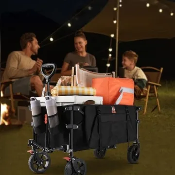 Navatiee Heavy Duty Collapsible Folding Wagon for Outdoor Use
