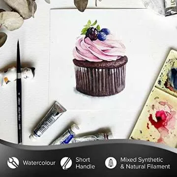 Silver Brush Limited Black Velvet Round Paintbrush Size 4