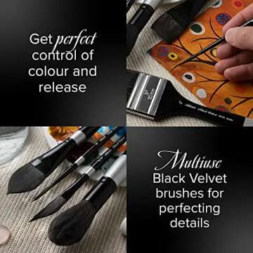 Silver Brush Limited Black Velvet Round Paintbrush Size 4