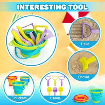 TOY Life Collapsible Beach Sand Toy Set for Kids