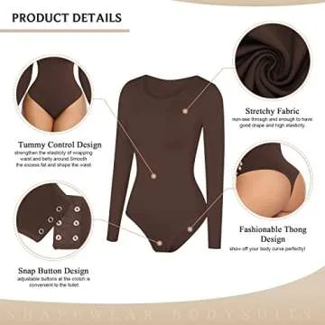 Stylish FeelinGirl Tummy Control Bodysuit for Women