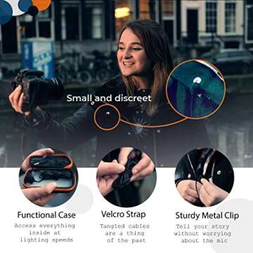 TROYS Professional Omnidirectional Lavalier Lapel Microphone - Condenser Lav Mic for Recording Podcast/Vlogging/Interview/Audio/Video/YouTube - Compatible with iPhone/Android/Tablet/DSLR