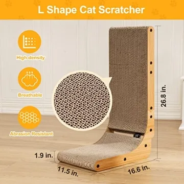 L Shape Cat Scratcher - Eco-Friendly & Durable Design