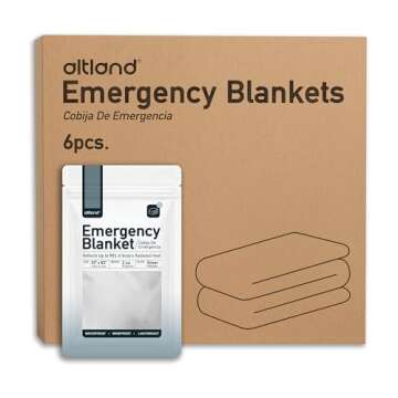 Altland 6 Pack Emergency Blankets - Essential Cold Weather Survival Gear