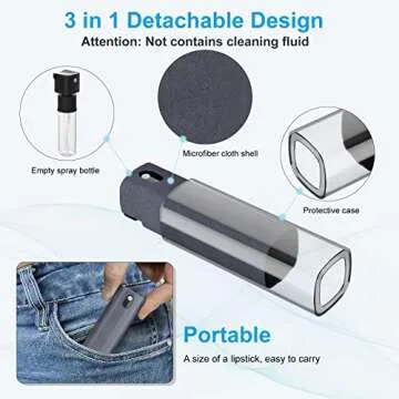Screen Cleaner Kit, BoYata 3-in-1 Touchscreen Mist Cleaner Spray Bottle & Microfiber Cloth, Portable...