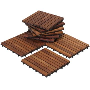 Bare Decor EZ-Floor Teak Wood Tiles for Spa-Like Luxury
