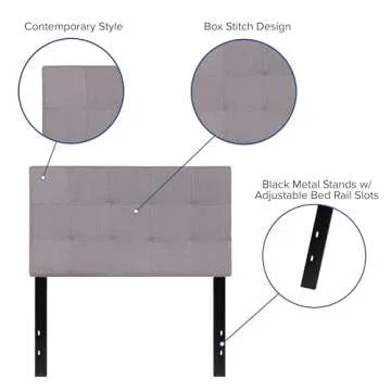 Modern Upholstered Headboard - Flash Furniture Bedford