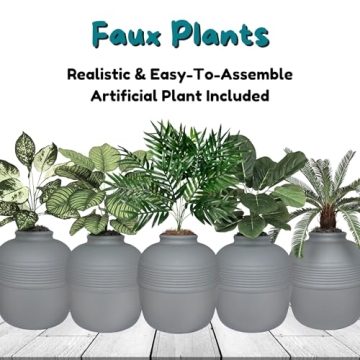 Hidden Cat Litter Box with Planter for Odor Control