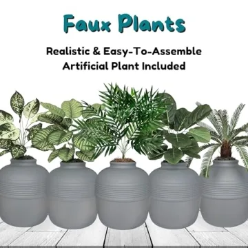 Hidden Cat Litter Box with Planter for Odor Control