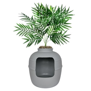 Hidden Cat Litter Box with Planter for Odor Control