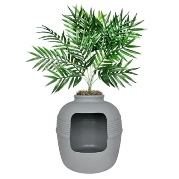 Hidden Cat Litter Box with Planter for Odor Control
