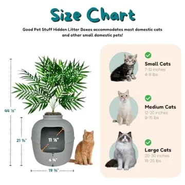Hidden Cat Litter Box with Planter for Odor Control