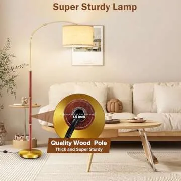 LEDIKON Mid Century Modern Arc Floor Lamp for Stylish Lighting
