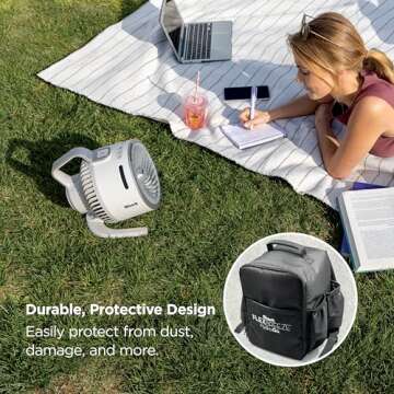 Shark FlexBreeze HydroGo Fan & Travel Bag — Ultra-powerful portable fan with indoor + outdoor evap...