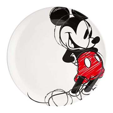 Zak Designs Disney Mickey Mouse - Kids Dinnerware Set, Including 10in Melamine Plate and 27oz Bowl S...
