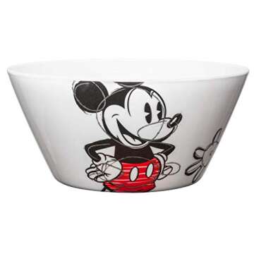 Zak Designs Disney Mickey Mouse - Kids Dinnerware Set, Including 10in Melamine Plate and 27oz Bowl Set, Durable and Break Resistant Plate and Bowl Makes Mealtime Fun (Melamine, BPA-Free)