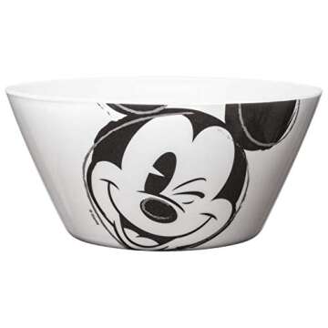 Zak Designs Disney Mickey Mouse - Kids Dinnerware Set, Including 10in Melamine Plate and 27oz Bowl Set, Durable and Break Resistant Plate and Bowl Makes Mealtime Fun (Melamine, BPA-Free)