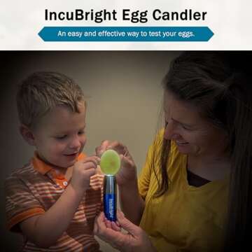Incubator Warehouse Incu-Bright™ Ultra Bright LED Egg Candler - Portable Light for All Egg Sizes - Identifies Developing and Non-Developing Eggs - Safe for Poultry and Reptiles - Model 1102