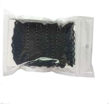 FQTANJU 5 Yard Black Pearl Beads Lace Trim Sewing Lace Ribbon Eyelet Fabric for Sewing Clothes Dress...