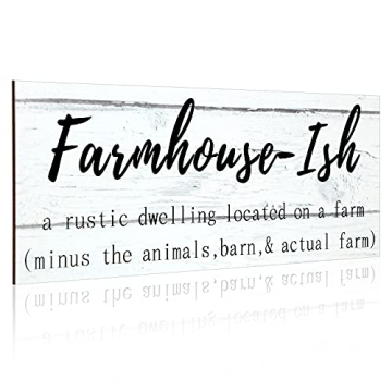 Maitys Farmhouse Sign Rustic Funny Farmhouse-ish Decoration Rustic Wooden Sign Decor Farmhouse Wall ...